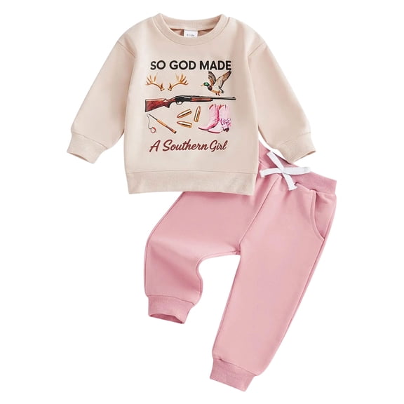 Dakiuu Baby Boys Girls 2 Pieces Fall Winter Sweatsuit Casual Clothes Toddler Kids Long Sleeve Sweatshirt Tops and Drawstring Jogger Pants Outfit Clothing