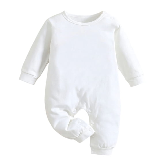 Dakiuu Baby Boys Girls Footless Long Sleeve Cotton Jumpsuit Bodysuit Romper 0 24M