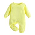 thumbnail image 1 of Dakiuu Baby Boys Girls Footless Long Sleeve Cotton Jumpsuit Bodysuit Romper 0 24M, 1 of 6