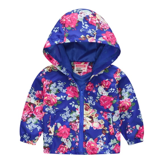 Dakiuu Baby Clothes Summer Fall Rain Jacket with Hoodies for Boy Girl Toddler Kids Lightweight Zip up Long Sleeve Windbreaker Coat Windproof Outwear Raincoat