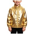 thumbnail image 1 of Dakiuu Boys Girls Bomber Jacket Stand Collar Zip Front Long Sleeve, 1 of 8