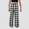 thumbnail image 1 of Dakiuu Family Matching Christmas Plaid Flannel Baggy Loungewear Pants Adult Kids Buffalo Elastic High Waist Wide Leg Pajama Bottoms Loose Casual Sleep Trousers for Women Men Boys Girls All Ages, 1 of 7