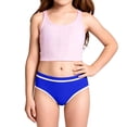 thumbnail image 1 of Dakiuu Girls Swim Bikini Bottoms Color Block Quick-Dry Rash Guard Swimsuit Girls' Low Rise Swimming Brief Suit for Beach Pool, 1 of 3