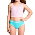 thumbnail image 1 of Dakiuu Girls Swim Bikini Bottoms Color Block Quick-Dry Rash Guard Swimsuit Girls' Low Rise Swimming Brief Suit for Beach Pool, 1 of 3