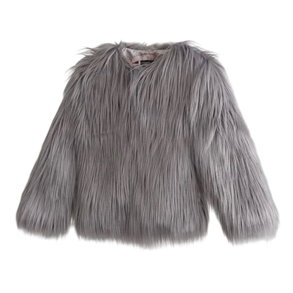 Dakiuu Girls Textured Jacket Cropped Open Front Long Sleeve