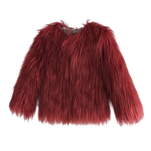 Dakiuu Girls Textured Jacket Cropped Open Front Long Sleeve