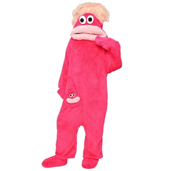 Dakiuu Kids Plush Hooded Character Loungewear Jumpsuit