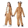 thumbnail image 1 of Dakiuu Kids Reindeer Christmas Costume Hooded Long Sleeve Jumpsuit With Antlers And Tail, 1 of 7
