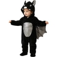 thumbnail image 1 of Dakiuu My First Halloween Baby Boys Girls Velvet Bat Hooded Romper Long Sleeve Jumpsuit Dress Up Outfit 0 24M, 1 of 8