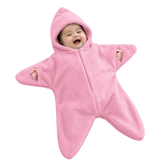 Dakiuu My First Halloween Baby Star Suit Fleece Bunting Romper Footie Winter Wearable Blanket 0 24M