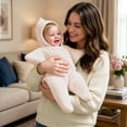 thumbnail image 1 of Dakiuu Star‑Shaped Knit Crochet Baby Swaddle Hooded Button Sleeping Wrap Sack for Newborn Infant 0‑6 Months Old, 1 of 5