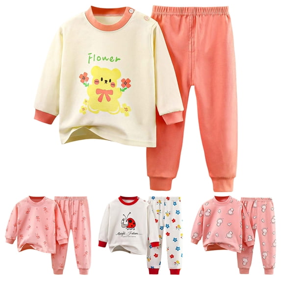 New Baby Girl Winter Dress in Pink Color Hodded Shirt With Pajama Jersey Fleece Stuff FVB156 main image 0