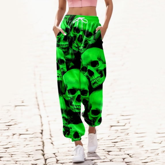 Dakiuu Women's Halloween All over Print Sweatpants