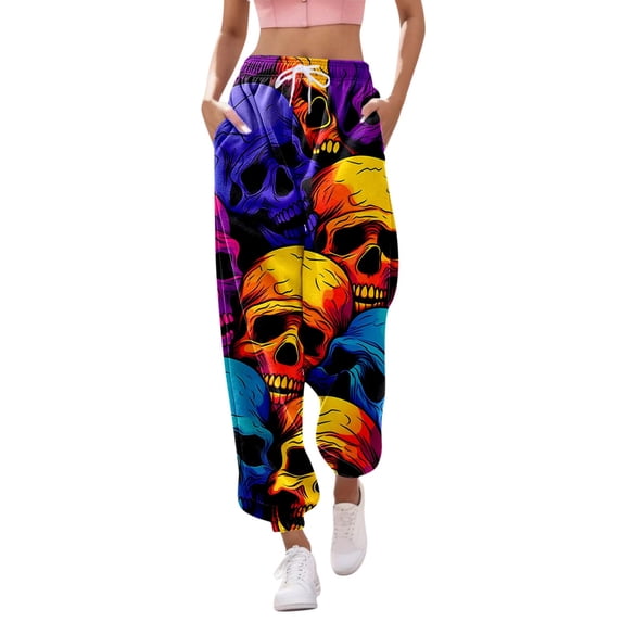 Dakiuu Women's Halloween All over Print Sweatpants