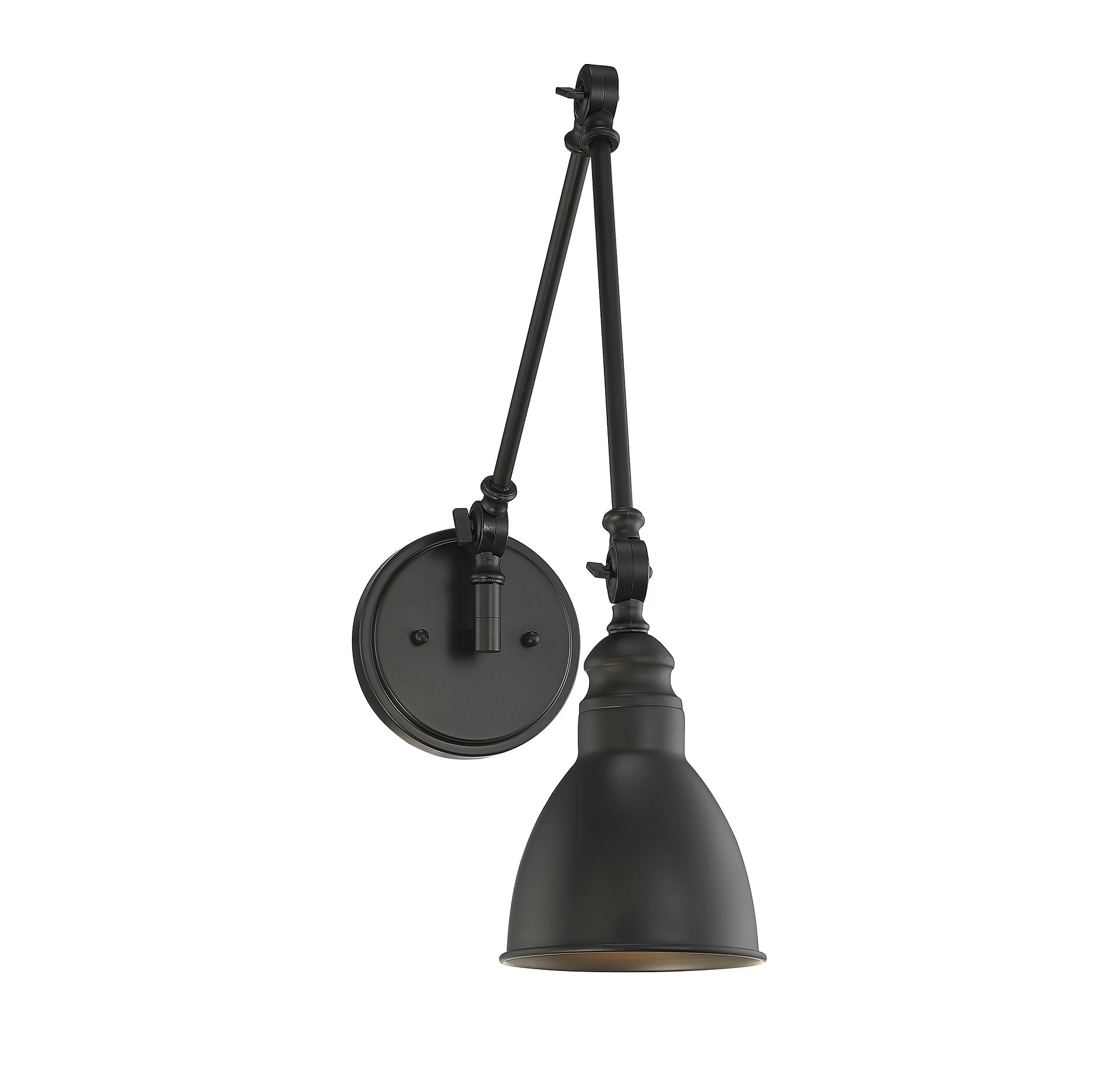 Dakota Matte Black Adjustable Swing Arm Wall Sconce