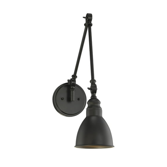 Dakota 1-Light Adjustable Wall Sconce in Matte Black