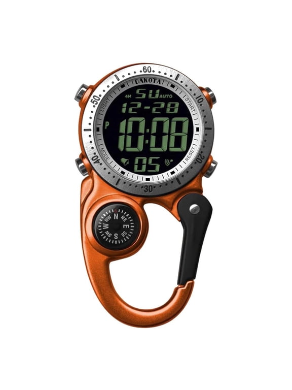 Backpacker Clip Watch – Lightweight Tactical Nylon Carabiner Strap for Outdoor Activities, Black