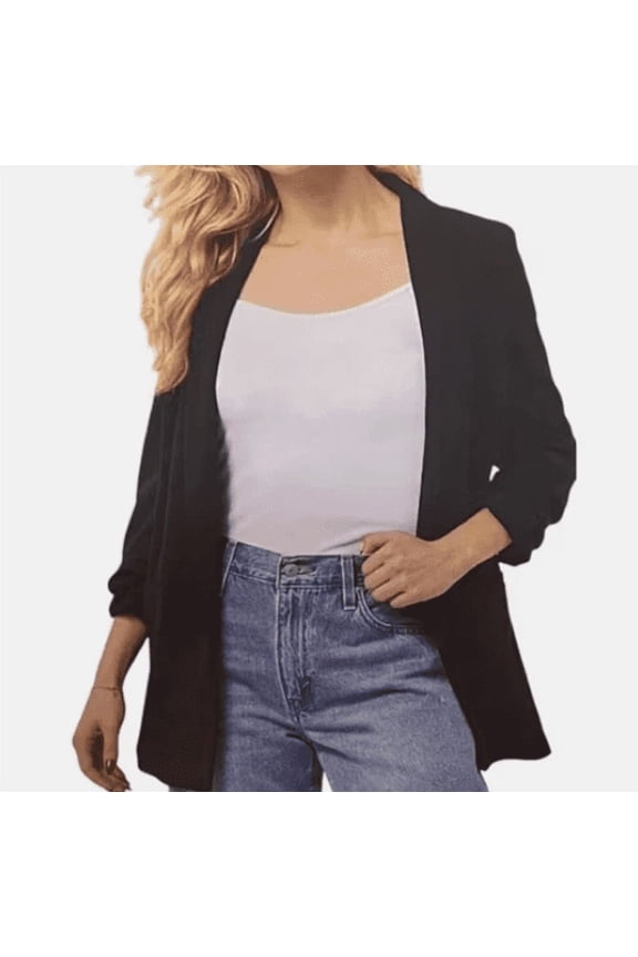 Women's Crepe Blazer Black Medium