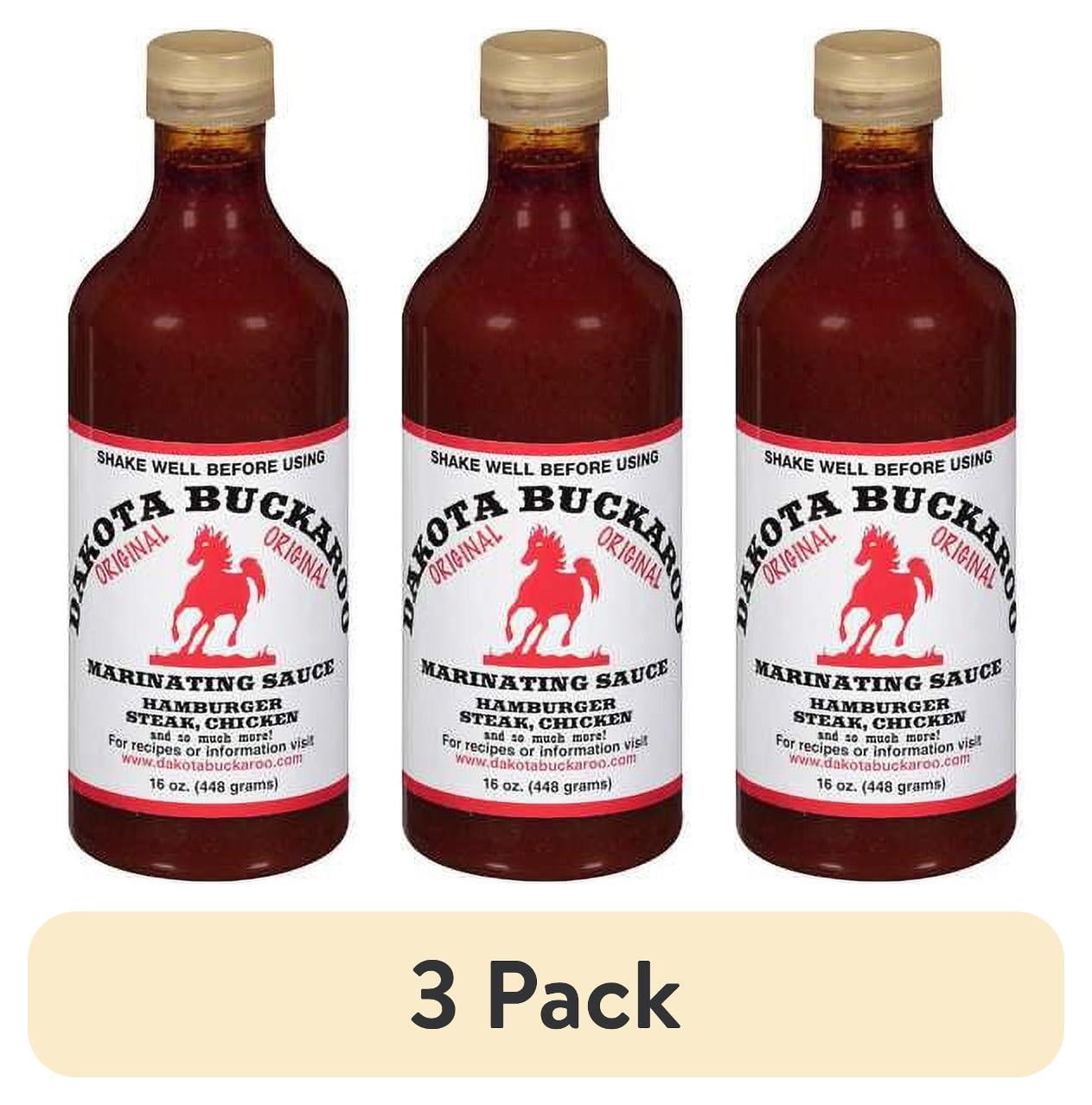 (3 pack) Dakota Buckaroo Original Marinating Sauce, 16 fl oz each (net ...