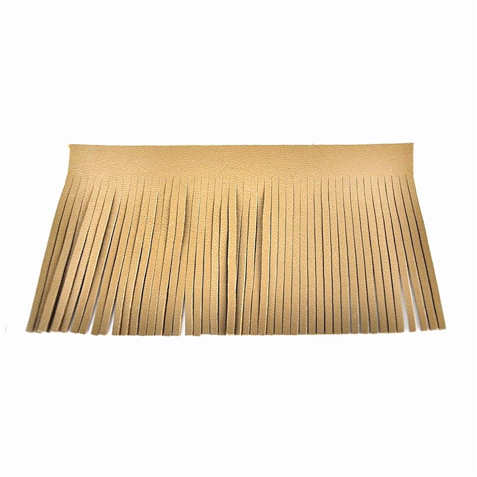 Dakota Collection - 2 1/2" Width Faux Leather Fringe (27.5 YDS) - BLF-7777-28 Tan