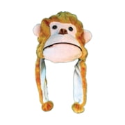 Dakota Dan Orange Monkey Animal Beanie Hat - One Size Fit Most Beenie Hats - Headwear Made From Super Soft Plush - Great for Boys and Girls - Christmas Holiday Gift Ideas