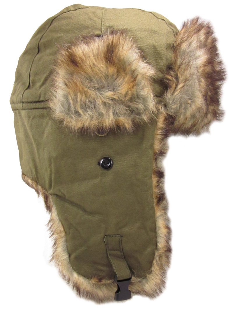Dakota Dan Trooper Ear Flap Winter Bomber Cap w/ Faux Fur  display picture 2