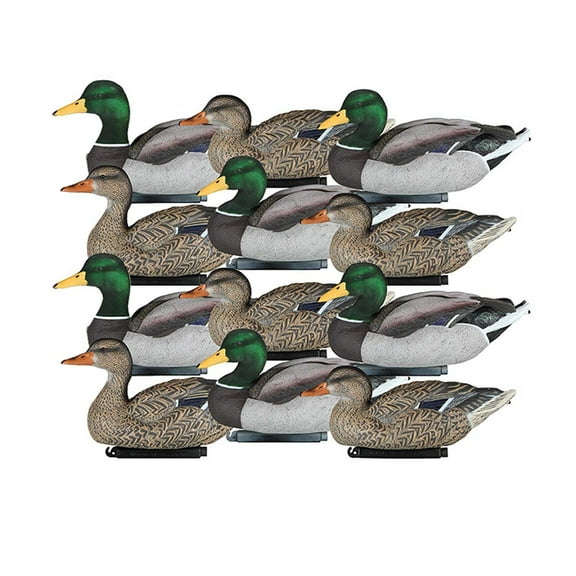 Dakota Decoy X-Treme Flocked Head Packable Mallard Decoys, 12 Pack