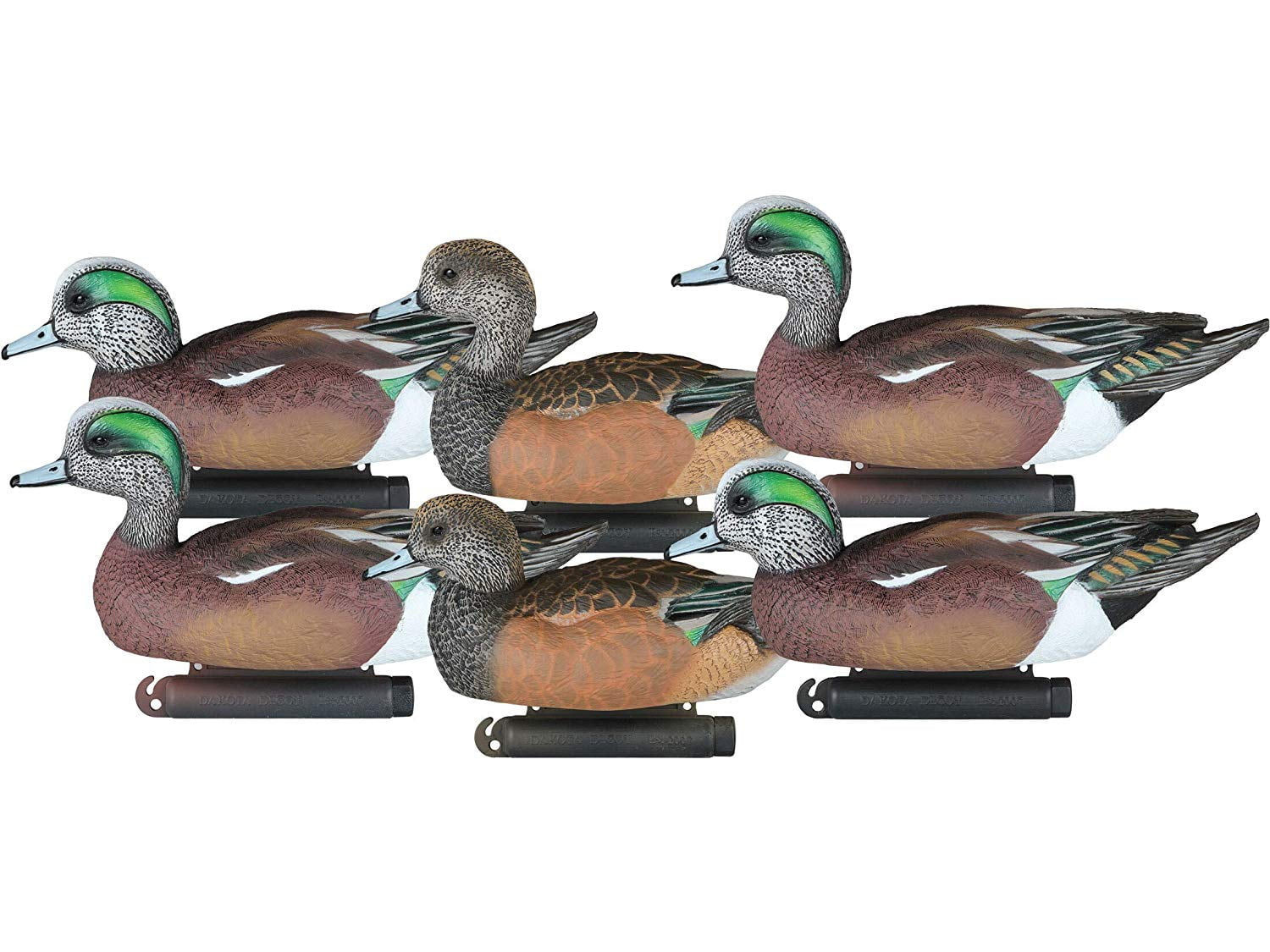 Dakota Decoys XTreme Floating Wigeon Decoys, 6 Pack