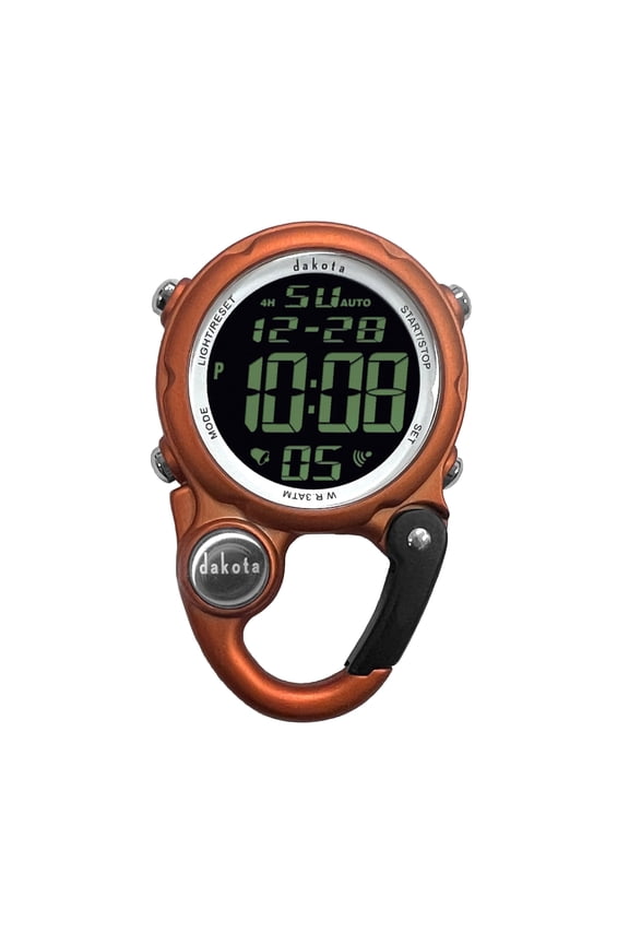 Digital Clip, Alarm, Stopwatch, Timer and Dual Time, Outdoor Gifts for Men and Women, Use for Fishing Hunting, and More, Clip on Watch