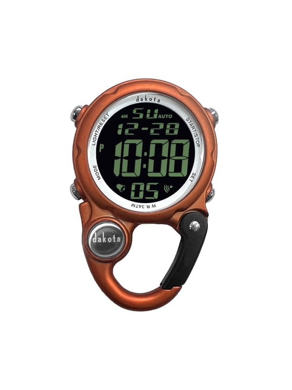 Digital Clip, Alarm, Stopwatch, Timer and Dual Time, Outdoor Gifts for Men and Women, Use for Fishing Hunting, and More, Clip on Watch