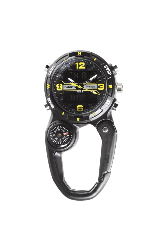 Digital Clip Watch - Alarm, Stopwatch, Timer, Dual Time, Tactical Outdoor Gifts for Men & Women