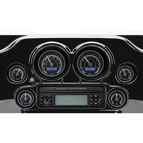 Dakota Digital MVX-8200-KG-C MVX-8K Analog/Digital Plug-In Instrumentation Two-Gauge Kit - Black/Gray Background - Chrom