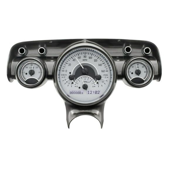 Dakota Digital VHX-57C-S-W 1957 Chevy Car VHX Instruments, Silver