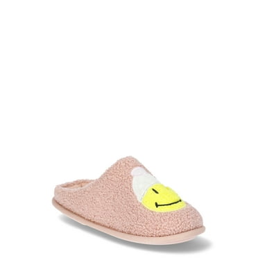 Dakota Fleece Girls Smiley Cozy Comfort Slippers