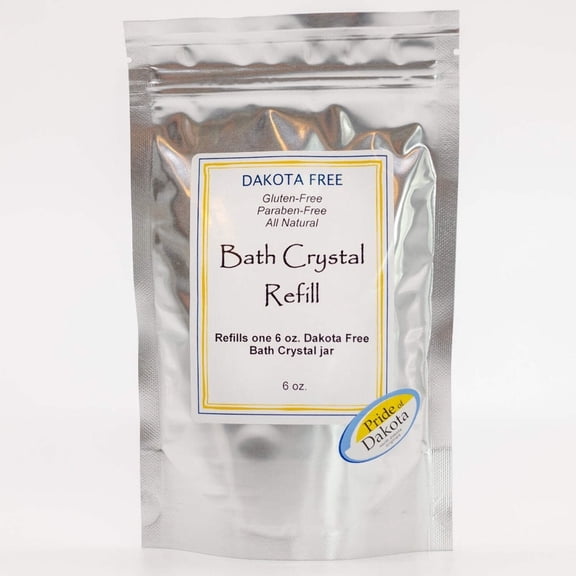 Dakota Free Fragrance-Free Bath Crystals, 6 oz Refill
