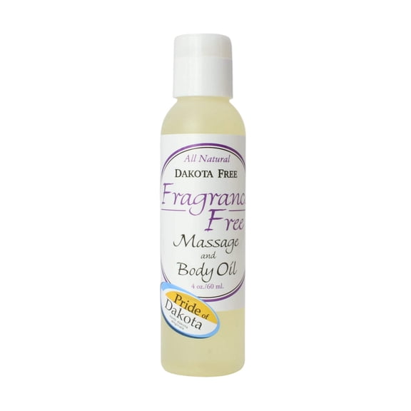 Dakota Free Fragrance-Free Massage  Body Oil 4 oz