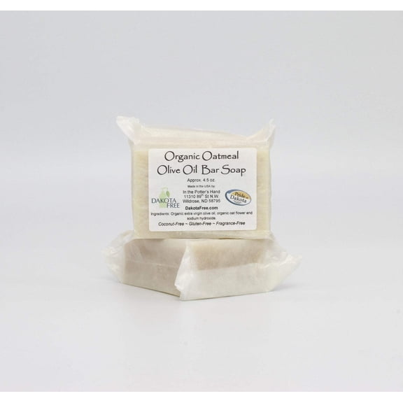 Dakota Free Organic Oatmeal Olive Bar Soap, 5 Bars