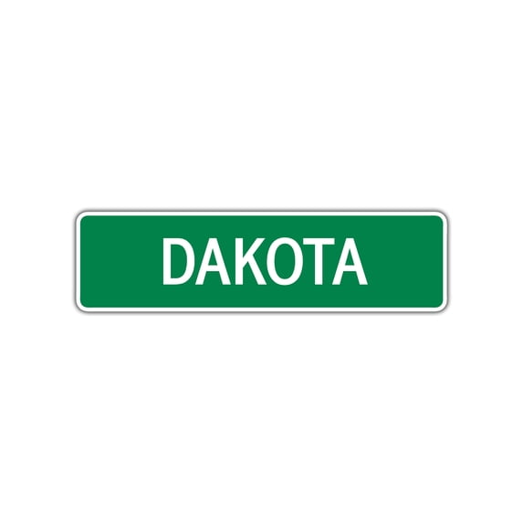 Dakota Girls Children Name Letter Printed Label Indoor Outdoor Wall Plaque Decoration Aluminum Metal Sign 4"x18"