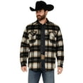 thumbnail image 1 of Dakota Grizzly Men's Plaid Print Burke Wool Sherpa Lined Zip Jacket Black X-Large  US, 1 of 4