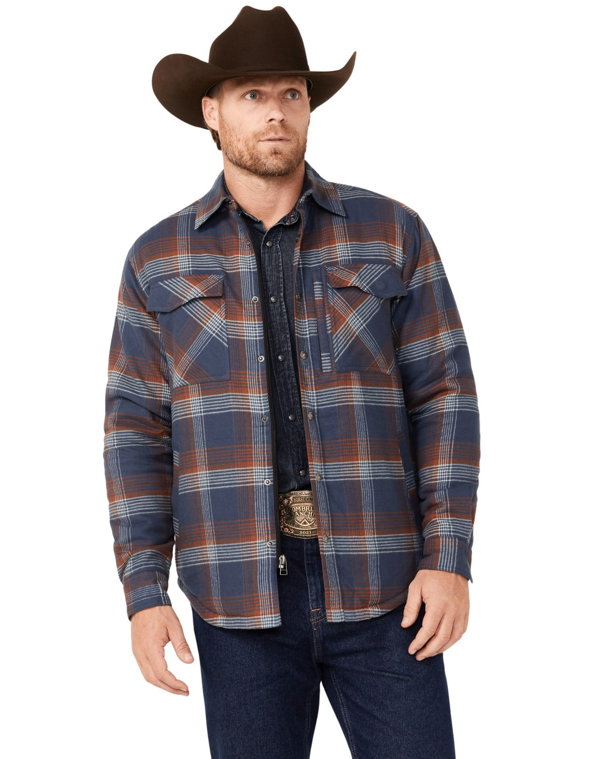 Dakota Grizzly Men's Quilted Tobias Ripstop Plaid Print Snap
