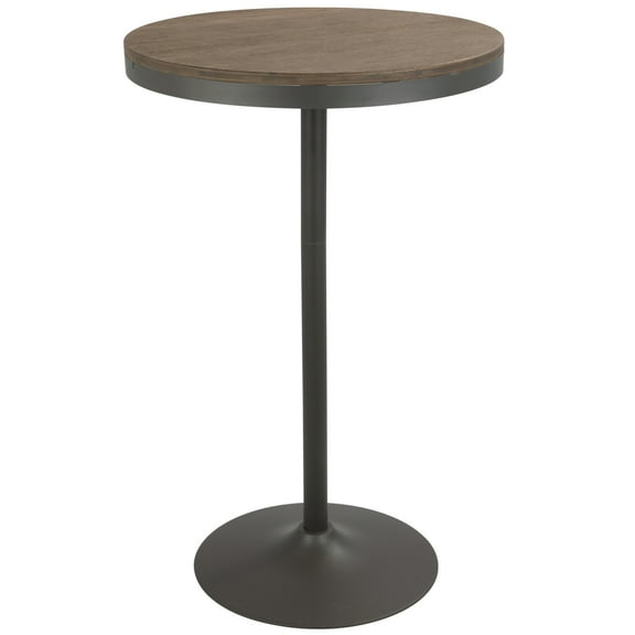 Dakota Industrial Adjustable / Dinette Table In Grey and Brown By
