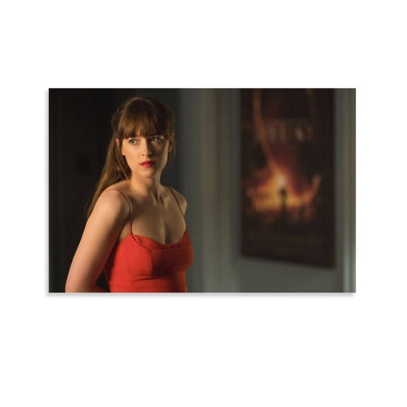Dakota Johnson Famous Poster Movie Model Fashion Painting On Canvas Wall Art Poster Scroll Picture Print Living Room Walls Decor Home Posters 16x24inch(40x60cm)