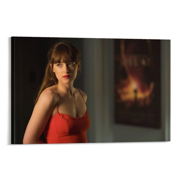 Dakota Johnson Famous Poster Movie Model Fashion Wall Art Poster Gifts Bedroom Prints Home Decor Hanging Picture Canvas Painting Posters 16x24inch(40x60cm)