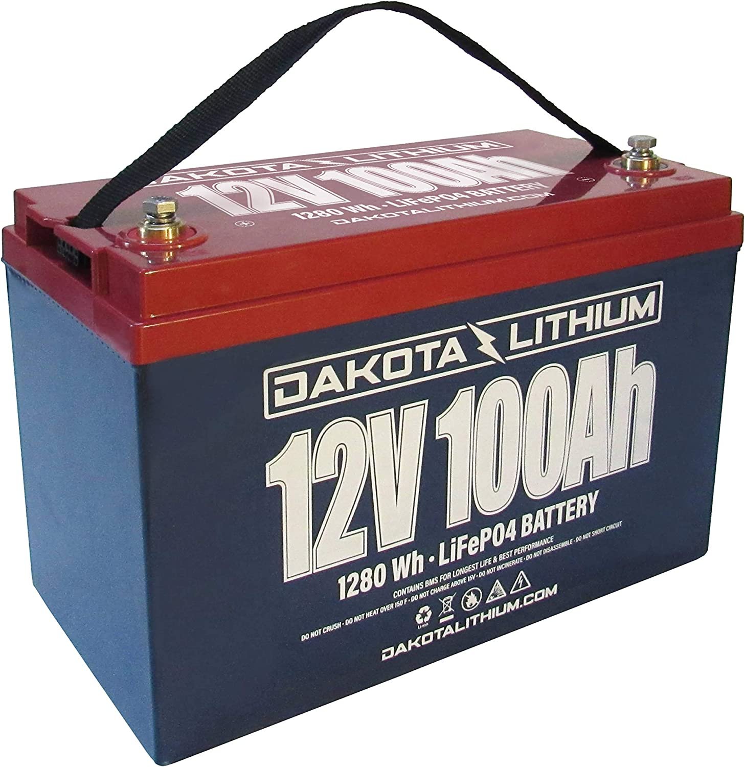Dakota Lithium  12V 100Ah LiFePO4  11 Year USA Warranty 2000+ Deep Cycle Battery  Charger Included - image 1 of 9
