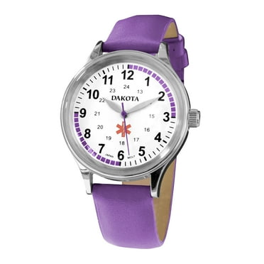 Dakota Nurse Watch – Easy Read Dial, Military Time, Silicone Band, Water Resistant, for Men & Women