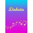thumbnail image 1 of Dakota : Sheet Music Note Manuscript Notebook Paper - Pink Blue Gold Personalized Letter D Initial Custom First Name Cover - Musician Composer Instrument Composition Book - 12 Staves a Page Staff Line Notepad Notation Guide - Compose Write Songs (Paperback), 1 of 1