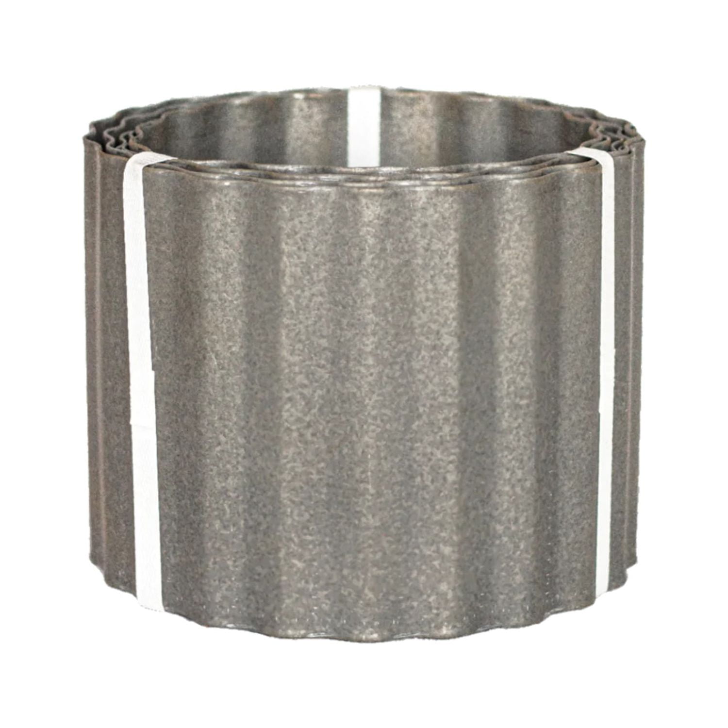 Dakota Tin 6" x 10' Gray and Antique Steel and Metal Garden Border