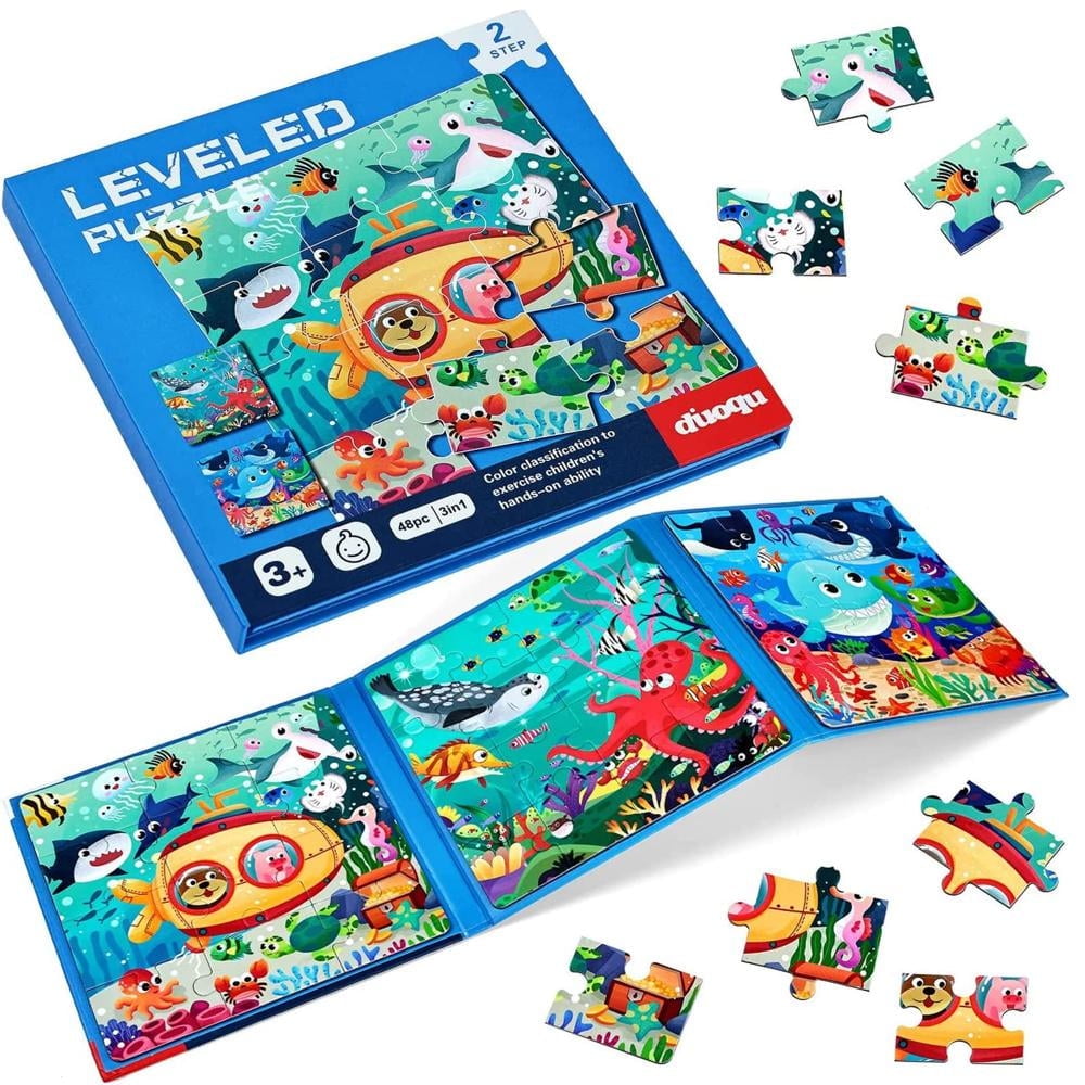 DakotaChin Puzzles for Kids Ages 35, Sea World Wooden Jigsaw