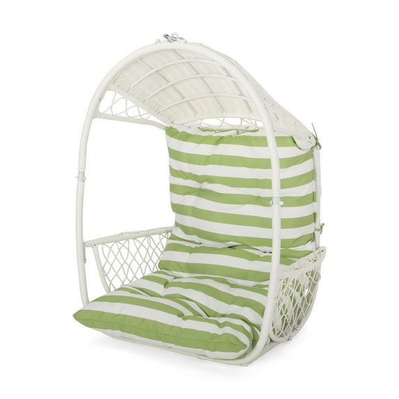 Dakotah Outdoor Wicker Chair, Green, White