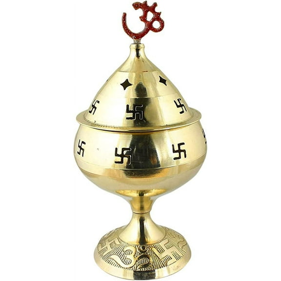 DakshCraft Brass Akhand Jyoti Diya & Om Swastik for Puja Home Dcor Gift(Dia - 2.75")